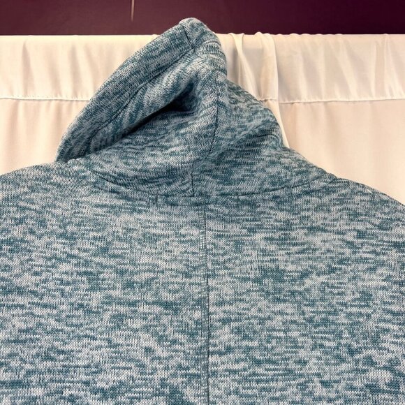 Lands’ End Women’s Fleece Tunic Funnel Neck Turquoise Space Dye Size Small - Picture 5 of 8